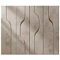 Modern Wall Decor Featuring Curved Metallic Lines on Textured Background