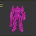 Mecha Robot With Silver Black Red Armor And Mechanical Weapon Design