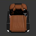 Contemporary Car Interior Featuring Orange Seat With Black Trim White Safety Belt And Quilted Stitching Design