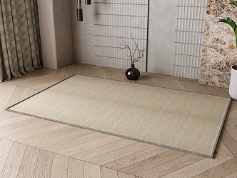 New Chinese-style mat carpet 3d model