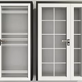 Modern Hinged Doors With Glass Panels And Multiple Design Styles For Interior Use 3d model