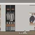 Modern Wardrobe Interior Design With Sliding Glass Doors Hanging Rods And Drawers