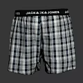 Jack & Jones Men's Boxers Featuring Plaid Pattern In Blue And White Checks