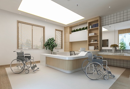 Modern Nursing Home Nursing Home Front Desk 3d model