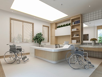 Modern Nursing Home Nursing Home Front Desk 3d model