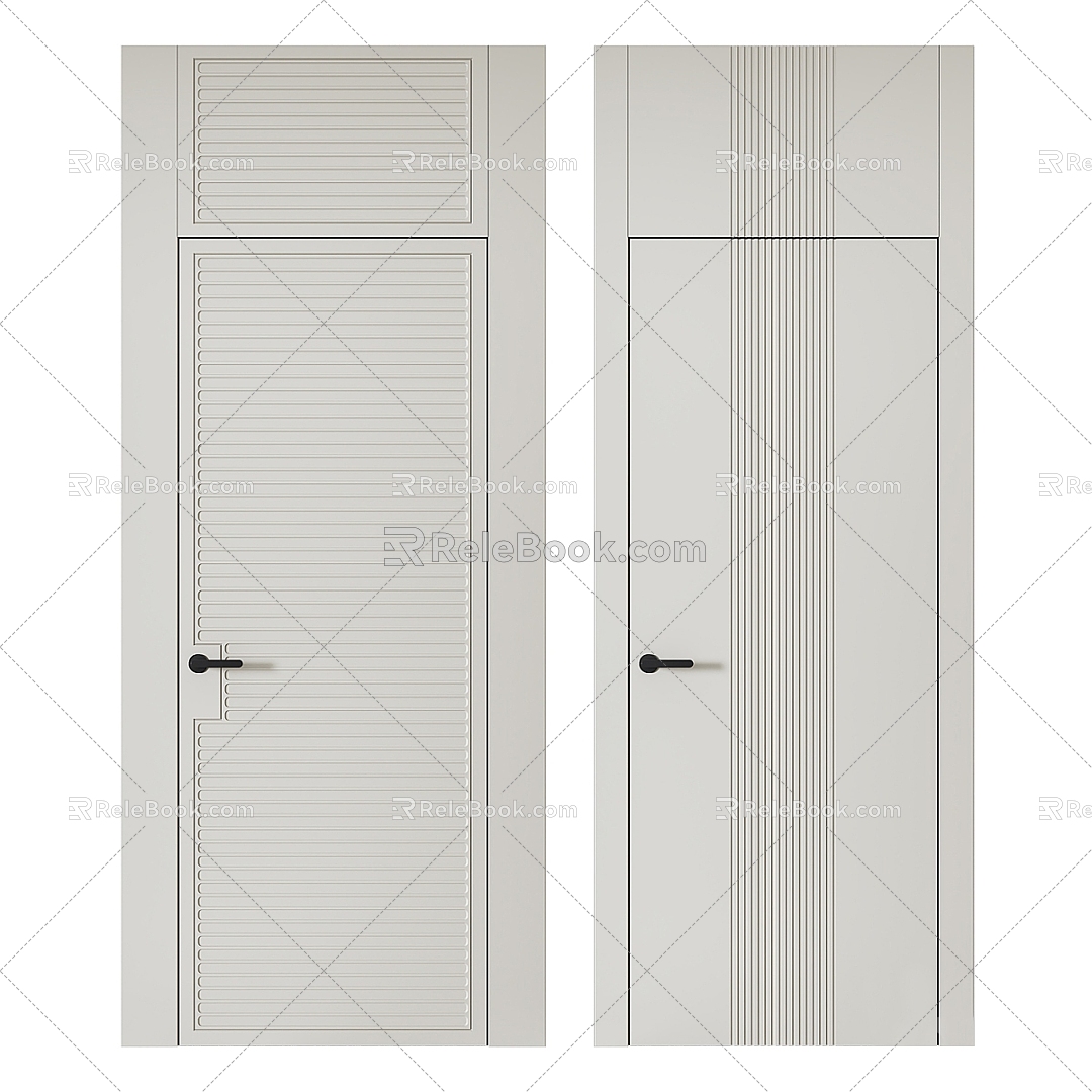 Modern simple single door 3d model