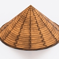 Bamboo hat hat hat fisherman hat 3d model