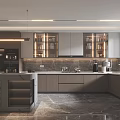 Modern Kitchen Interior Design With Marble Island Countertop Cabinets Lighting Appliances And Natural Light
