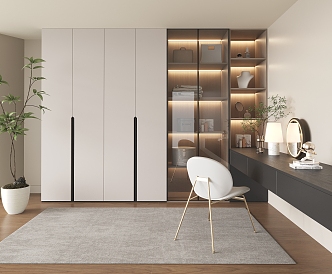 Modern Wardrobe Dressing Cabinet Integrated Cabinet Dressing Table Wardrobe 3d model