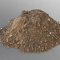 Pile of Mixed Garden Soil With Small Stones and Organic Matter