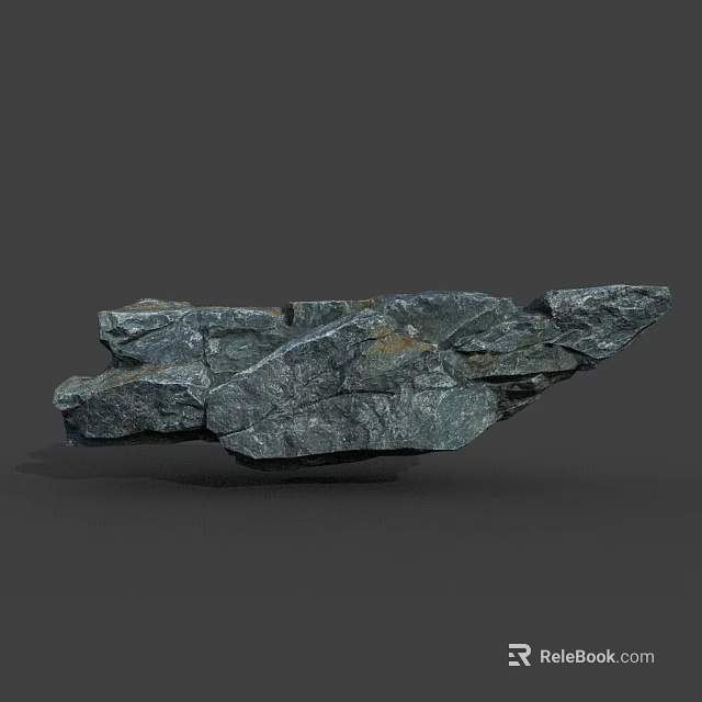 Natural Wood And Stone Decorative Rock With Irregular Texture And Shape 3d model 