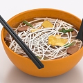 noodle bridge rice noodle food 3d model