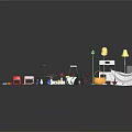 Colorful Various Household Items Including Storage Containers Decorative Pieces And Lighting Fixtures