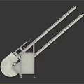 Industrial Mechanical Device With Long Metal Arms And Stable Base Structure 3d model