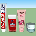 Assorted Cosmetic Products With Pink Floral Hair Care Red Grooming Bottle And Cream Jar
