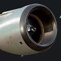 Industrial Aircraft Engine with Turbine Blades and Metal Casing for Aviation Industry