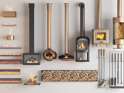 Modern Fireplace 3d model