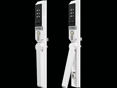 White Smart Electronic Door Locks With Keypad And Fingerprint Recognition For Home 3d model