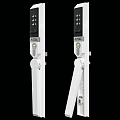 White Smart Electronic Door Locks With Keypad And Fingerprint Recognition For Home
