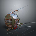 Spherical Smart Machine With Metallic Surface Antennas Mechanical Arms And Wires
