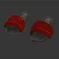 Red Textured Slippers with Gray Comfortable Soles for Daily Casual Wear