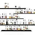 Wine bottle shelf 3d model