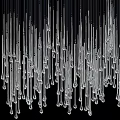 Modern Contemporary Chandelier Featuring Hanging Glass Tubes And Elegant Lighting Design Elements