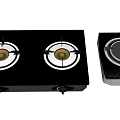 TOPF Gas Stoves With Black Two Burner And White Single Burner Design