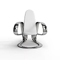 Modern Single Chair Design With Sleek Metal Frame And White Seat