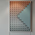 Modern Bedroom Accent Wall Design With Art Cabinets And Decor