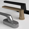 No base eccentric simple fine handle 3d model