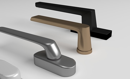 No base eccentric simple fine handle 3d model