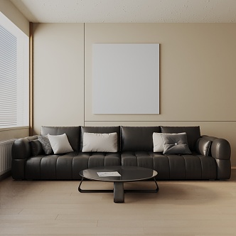 Modern three-seat sofa 3d model