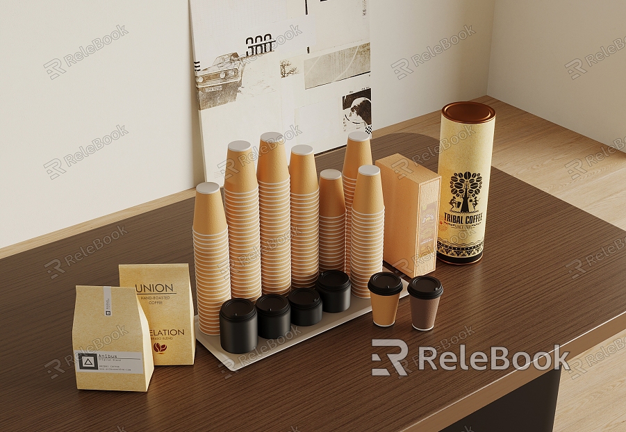 Coffee Cup Coffee Box Coffee Packaging Paper Cup model