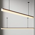 Sleek Modern Linear LED Pendant Light Design For Kitchen Ceiling Lighting 3d model