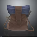Trendy Brown And Blue Fashion Backpack With Stylish Design And Straps