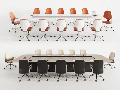 Conference tables and chairs 3d model