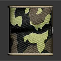 Camouflage Patterned Fabric Pouch With Textured Design For Outdoor Clothing Accessories
