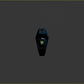 Futuristic Blue Space Craft With Sleek Aerodynamic Design And Cockpit Windows