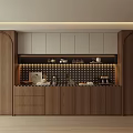 Quiet Sideboard Combination Wine Cabinet Sideboard 3d model