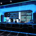 Modern Bar Counter Bar Front Desk Cashier Desk Wine Bar Counter Bar Chair Sculpture Ornaments Beverage Machine Front Desk 3d model