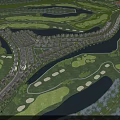 Single Family House Community Arranged Along River With Golf Course And Green Spaces