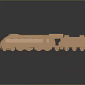 Golden Electric Toy Train With Streamlined Design Metallic Texture And Wheels