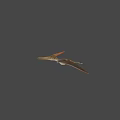 Prehistoric Pterosaur with Elongated Beak Prominent Cranial Crest and Detailed 3D Rendering