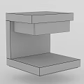 Sleek Modern Wooden Nightstand Design With Simple Structure And Open Shelf 3d model