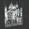 Gothic Style European Architecture With Spires Clock Tower And Intricate Carvings