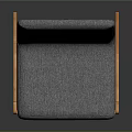 Modern Accent Chair With Gray Fabric Upholstered Seat And Backrest Wooden Armrests And Legs Design