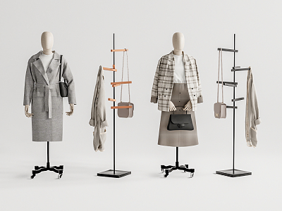 Modern Model Hanger Coat Rack Hanger 3d model