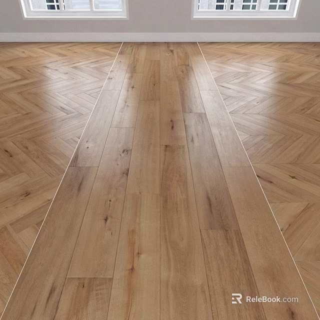Natural Hardwood Wooden Flooring With Warm Wood Grain Texture For Modern Home Interior 3d model 