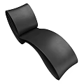 Modern Black Lounge Chair With Curved Streamlined Design And Ergonomic Structure